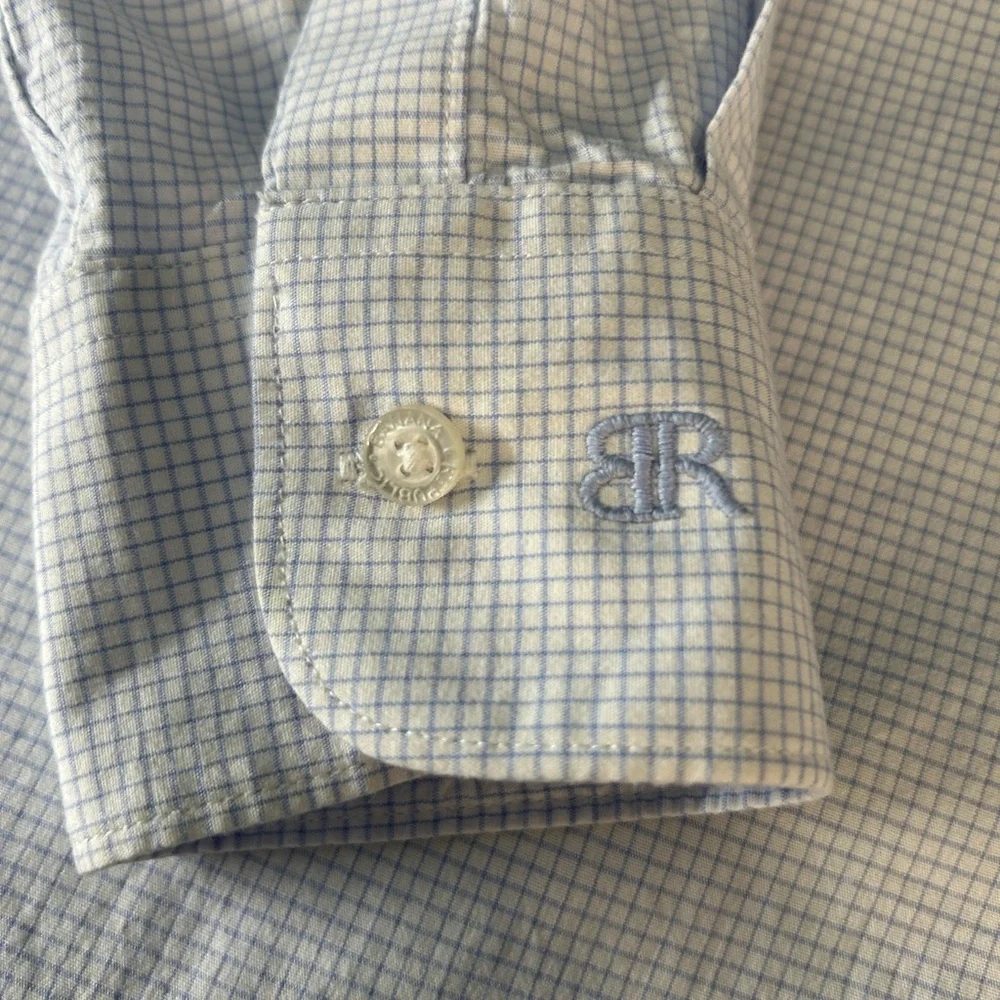 Banana Republic‎ Men's Blue Checkered Dress Shirt Slim Fit XXL
